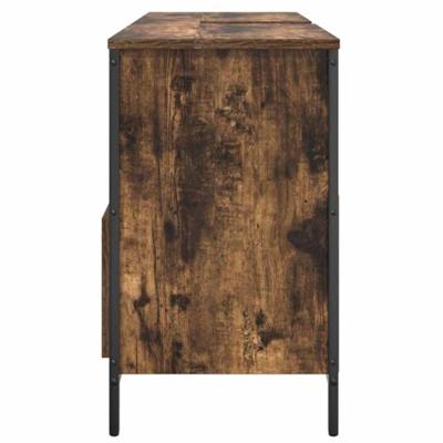 Badkamerkast met lades 90x34,5x60 cm gerookt eikenkleurig Badkamerkast met lades 90x34,5x60 cm gerookt eikenkleurig