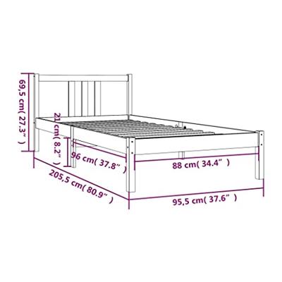 Bedframe massief hout honingbruin 90x200 cm Bedframe massief hout honingbruin 90x200 cm