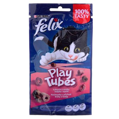 FELIX Play Tubes Turkey, Ham - droogvoer voor de kat - 50 g