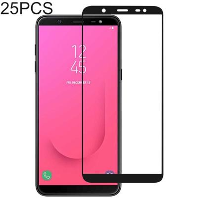 25 stuks volledige lijm volledige cover Screen Protector gehard glas film voor Galaxy J8 (2018)