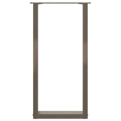 Console tafelpoten 2 st U-vormig 38x(72-73) cm staal naturel