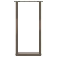 Console tafelpoten 2 st U-vormig 38x(72-73) cm staal naturel - thumbnail