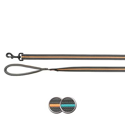 TRIXIE HONDENRIEM FUSION GRAFIET GRIJS / OCEAAN BLAUW 180X1,7 CM