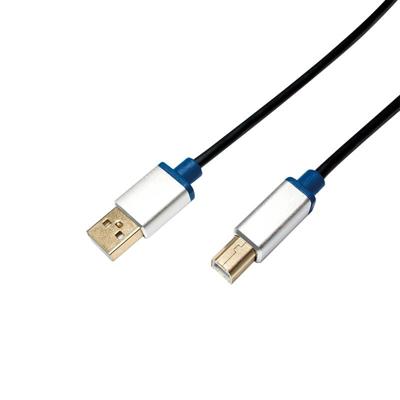 LogiLink BUAB220 USB-kabel USB 2.0 USB-A stekker, USB-B stekker 2.00 m Zwart