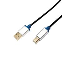 LogiLink BUAB220 USB-kabel USB 2.0 USB-A stekker, USB-B stekker 2.00 m Zwart - thumbnail