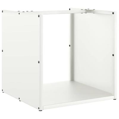 VidaXL Brandhoutrek 40x40x40 cm koudgewalst staal wit