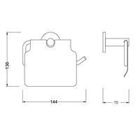 Toiletrolhouder Aqua Splash Colorato Met Klep Geborsteld Goud Aqua Splash - thumbnail