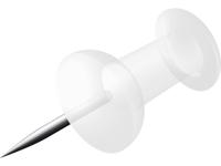 Alco prikbordspelden, transparant, doosje van 100 stuks - thumbnail