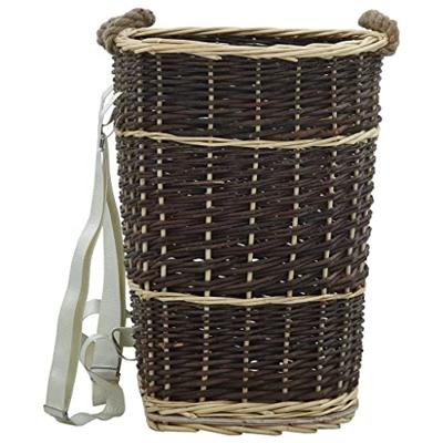 VidaXL Houtmand met draagriemen 44,5x37x50 cm natuurlijk wilgenhout VidaXL Houtmand met draagriemen 44,5x37x50 cm natuurlijk wilgenhout