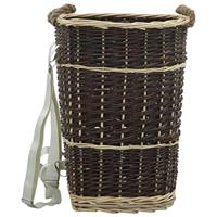 Houtmand met draagriemen 44,5x37x50 cm natuurlijk wilgenhout - thumbnail