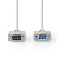 Nedis Seriele Kabel | D-SUB 9-Pins Male | D-SUB 9-Pins Female | Vernikkeld | 5.00 m | Rond | PVC | Ivoor | Label - CCGL52010IV50 - thumbnail