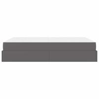 Bedframe met matras met matras Grijs 160 x 200 cm Kunstleer - thumbnail
