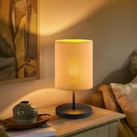 Scandinavische stijl Tafellamp - Corduroy Lampenkap - Cilinder - Karamel - ø20 x 40 cm - E27 Fitting - Geschikt voor Woonkamers en slaapkamers - Met schakelaar - thumbnail