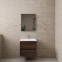 ACTIE BWS Badmeubel | Paris | Sonoma Choco 60 cm | Mat Wit Wastafel | 1 Kraangat - thumbnail