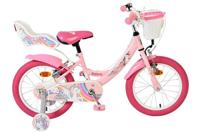 Volare unicorn kinderfiets - meisjes - 16 inch - roze - twee handremmen - thumbnail