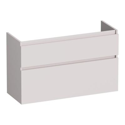 Brauer Delight - Onderkast Ondiep - 100 cm - met 2 Softclose Lades Greeploos en 1 Sifon Uitsparing - Mat Zand