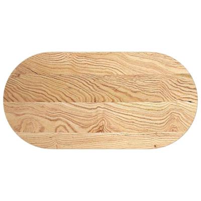Tafelblad 120x60x2 cm ovaal massief eikenhout