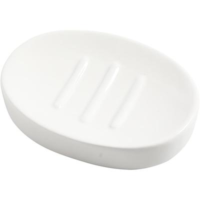 Creativ Company Zeepbakje, h: 2,5 cm, l: 13,5 cm, b: 10 cm, wit, 1 stuk