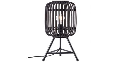 Brilliant Landelijke tafellampWoodrow Tripod zwart hout - 93775/76