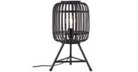 Brilliant Landelijke tafellampWoodrow Tripod zwart hout - 93775/76 - thumbnail