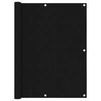 VidaXL Balkonscherm 120x600 cm oxford stof zwart - thumbnail