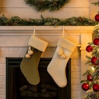 Kerstsok Rib 45cm Assorti 1st - thumbnail