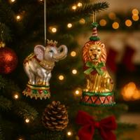 Decoris kersthanger glas circus dier - assortiment - thumbnail
