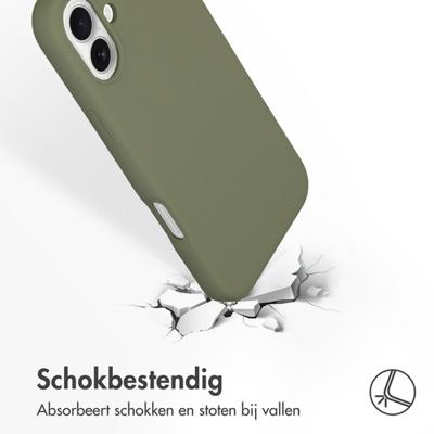 Accezz Liquid Silicone Backcover met MagSafe iPhone 16 Telefoonhoesje