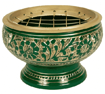 Wierookbrander Messing Groen