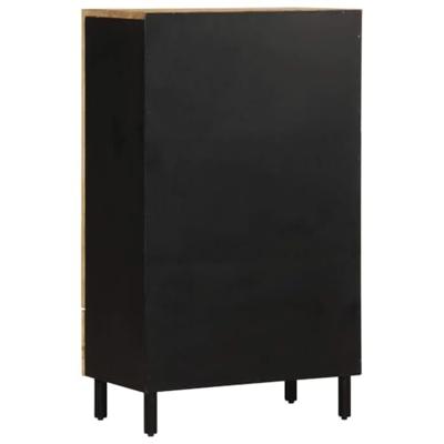 Hoge kast 60x33,5x100 cm massief ruw mangohout