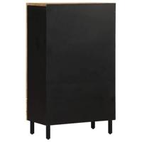 Hoge kast 60x33,5x100 cm massief ruw mangohout - thumbnail