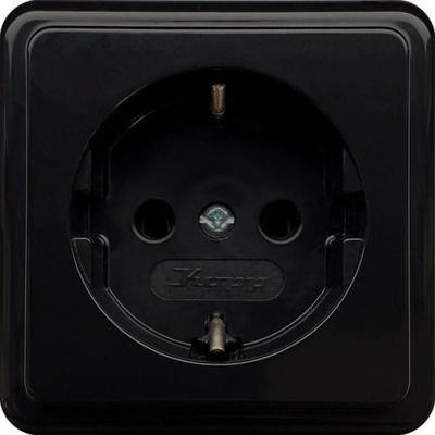 Enzo Kopp zwart opbouw stopcontact ra - 4626100