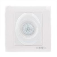 R125 Drie-draads systeem wandschakelaar menselijke Motion Sensor (AC110V / 220V)(White) - thumbnail