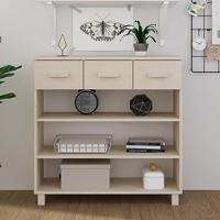 Wandtafel HAMAR 90x35x90 cm massief grenenhout honingbruin - thumbnail
