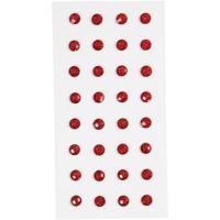 Creativ Company Strasstenen rood, 32st. - thumbnail