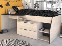 Gecombineerd bed MICKEY 90x200 cm jackson eik/zwart - thumbnail