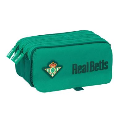Pennenetui met 3 vakken Real Betis Balompié Groen 21,5 x 10 x 8 cm