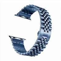 Metalen schakelband - Blauw - Geschikt voor Apple watch 38mm / 40mm / 41mm / 42mm - thumbnail