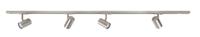 Highlight Railsysteem Trackline 150 cm + 4 cilinder spots mat chroom - thumbnail