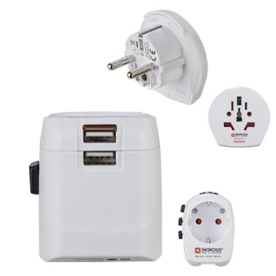Hama | World Travel Pro Light USB Travel Adapter 3 Pins, 2 x USB