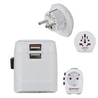 Hama | World Travel Pro Light USB Travel Adapter 3 Pins, 2 x USB - thumbnail