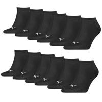 Puma Sneakersokken Plain 12-pack Zwart-47/49 - thumbnail