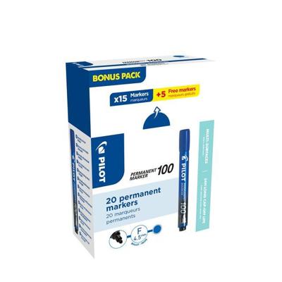 Viltstift pilot sca-100 rond f blauw 15+5 gratis Viltstift pilot sca-100 rond f blauw 15+5 gratis