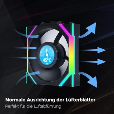 Lian Li Lian Li UNI FAN SL Wireless LCD Lüfter, ARGB, PWM - 120 mm, schwarz PC-ventilator Zwart (b x h x d) 120 x 124.5 x 28 mm