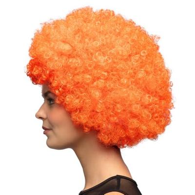 Afro pruik oranje
