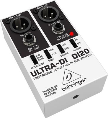 Behringer Ultra-DI DI20 Actieve 2-kanaals DI-box & splitter