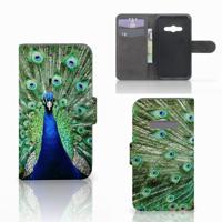 Samsung Galaxy Xcover 3 | Xcover 3 VE | Telefoonhoesje | Met pasjeshouder | Pauw - thumbnail