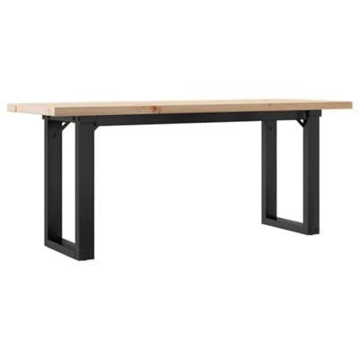 Salontafel O-frame 110x40x45,5 cm grenenhout en staal