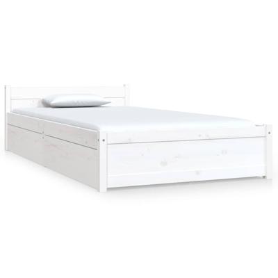 Bedframe met lades wit 90x200 cm