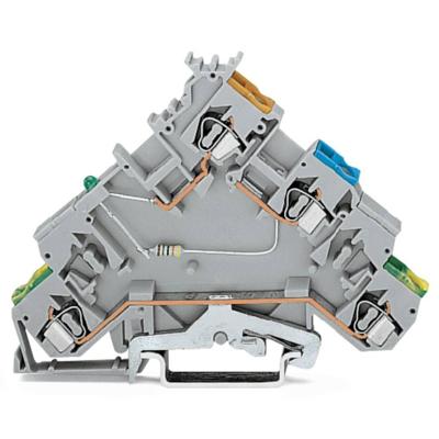 WAGO 280-574/281-483 Initiatorklem 5 mm Spanveer Toewijzing: L Grijs 10 stuk(s)